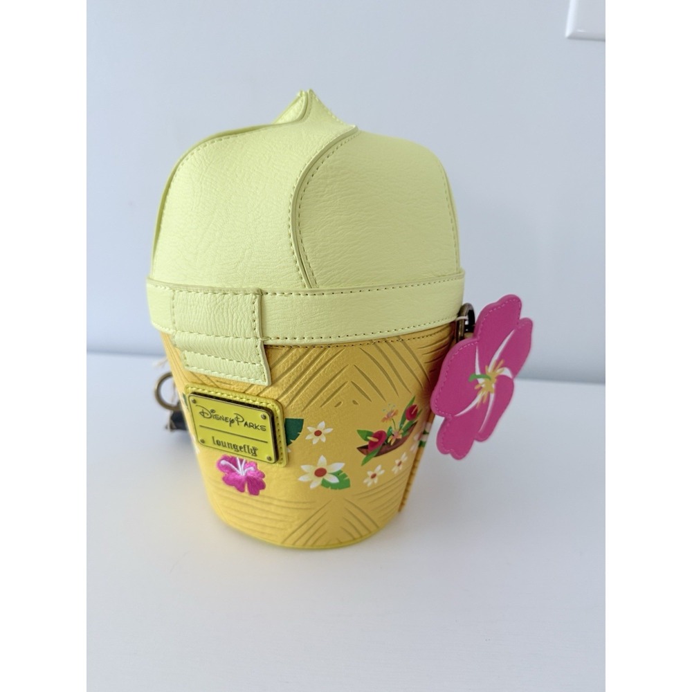 Disney Dole Whip Pineapple‎ Swirl Loungefly Purse Crossbody Bag BNWT - Picture 3 of 9